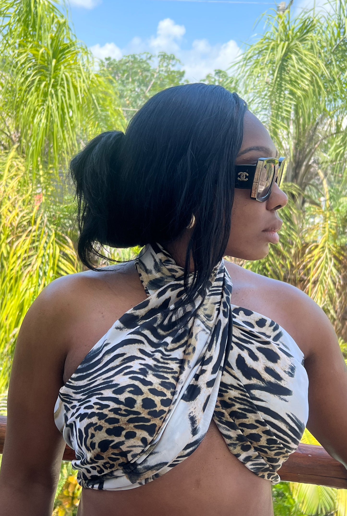 Leopard Print sarong scarf