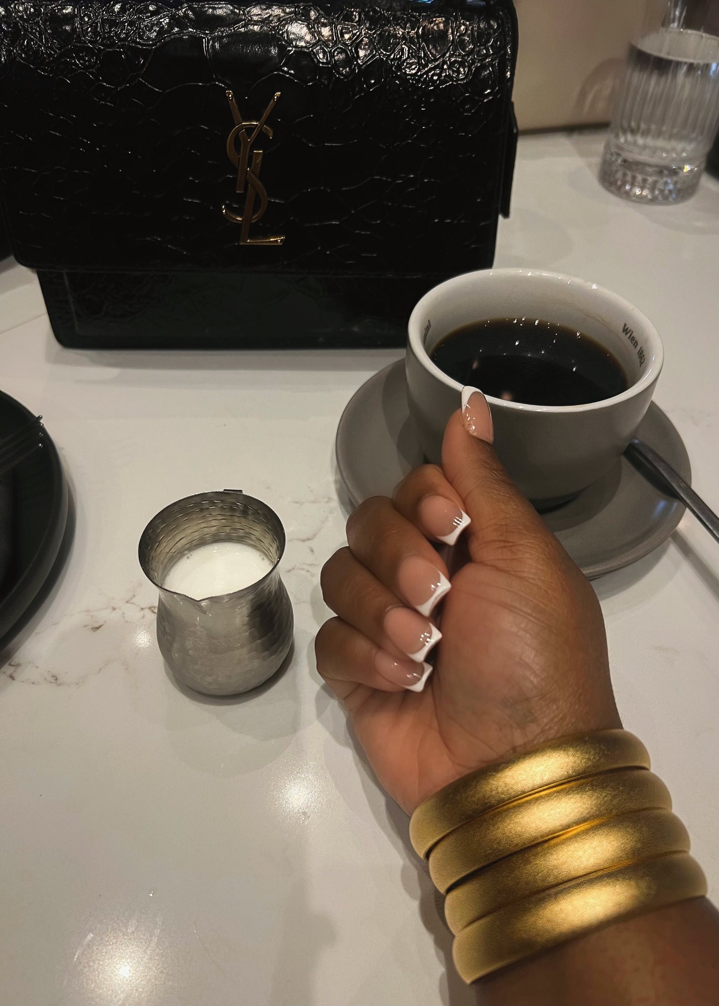 Luxury Matte Gold bangles (set of 4)