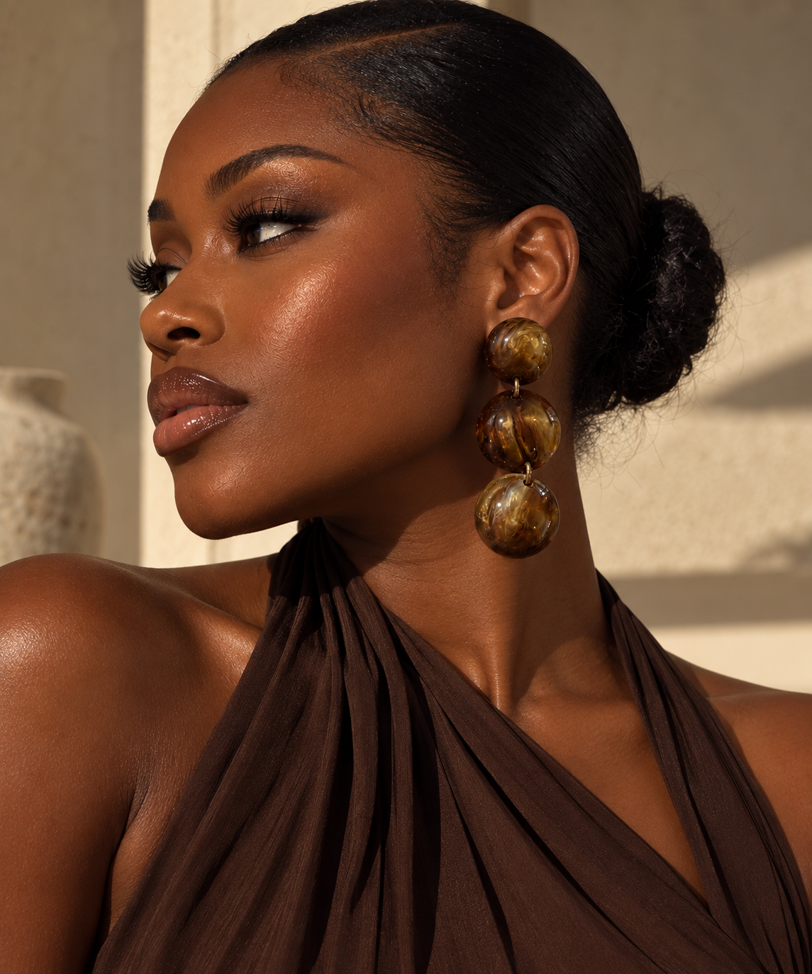 Marron Marble Drops