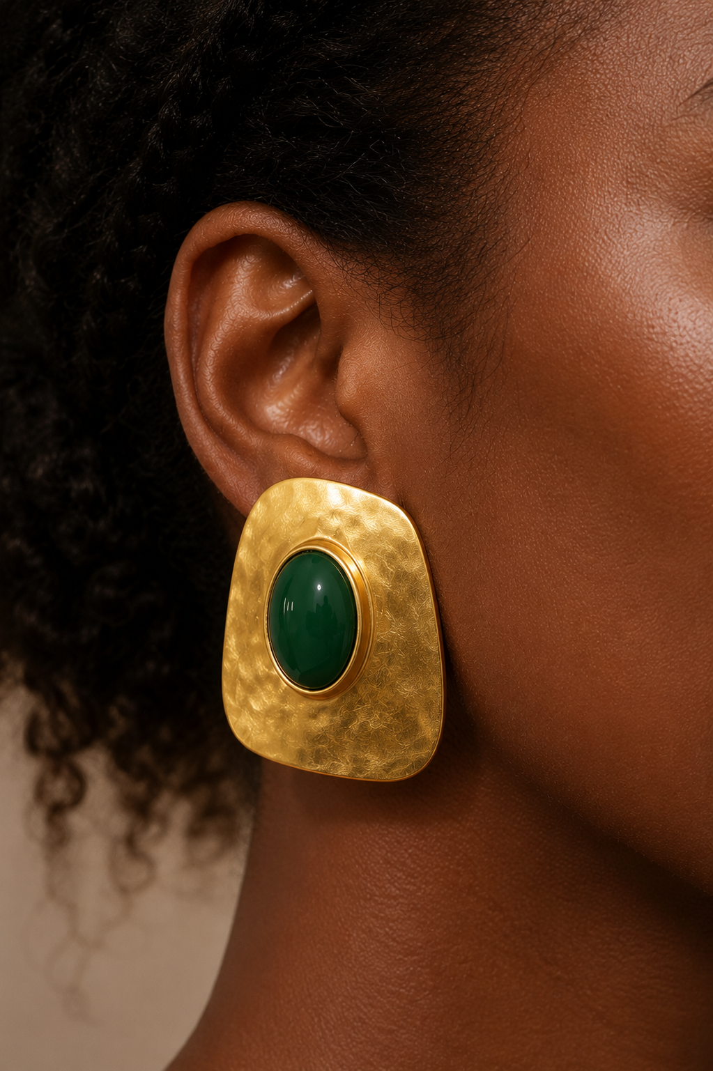 Grande Square Earrings – Emerald