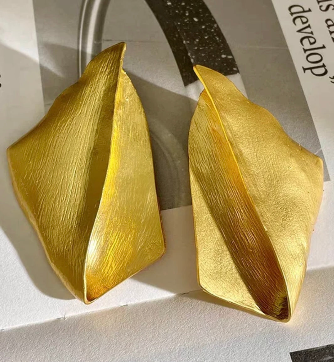 Gina gold statement earrings